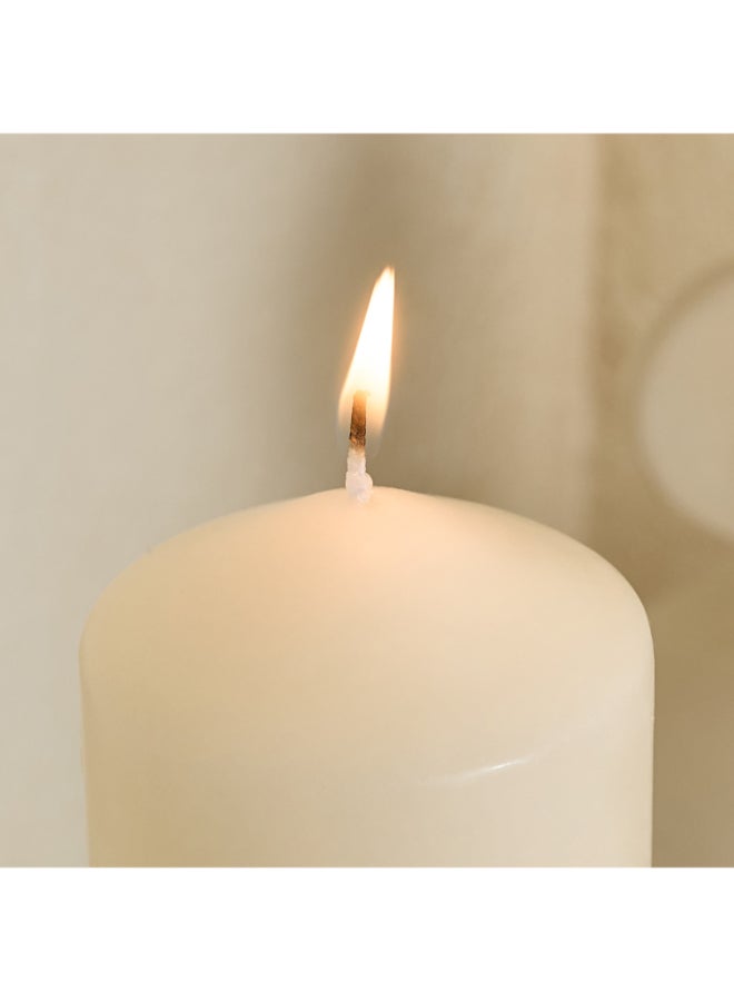 Home Box Luna Unscented Pillar Candle - 60h - Image 3